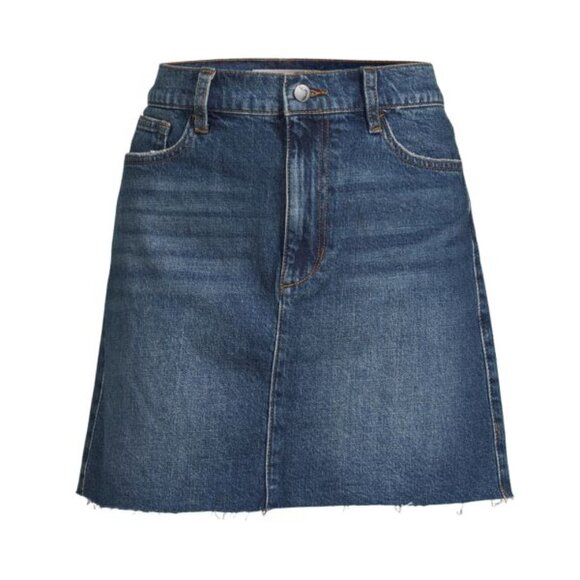 NEW JOE'S Mini Denim Skirt With Raw Hem blue 252 - Picture 3 of 4